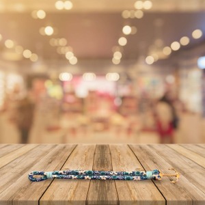 Anchor Bracelet - Blue Floral