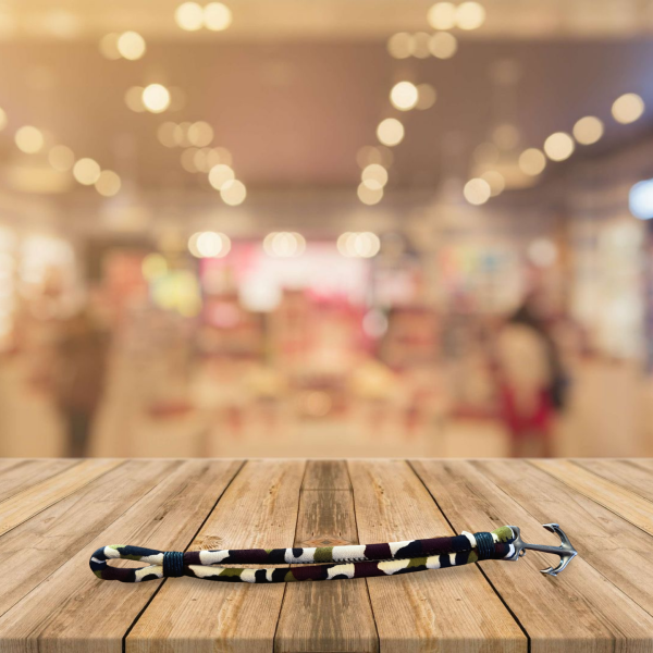 Anchor Bracelet - Brown Camo