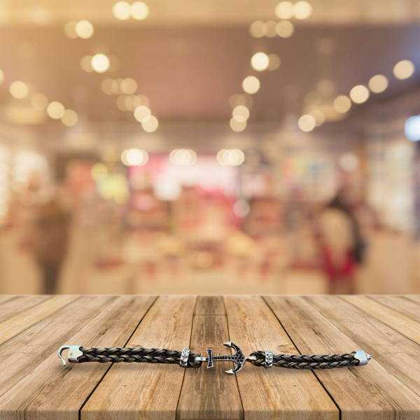Anchor Bracelet - Tan/Brown
