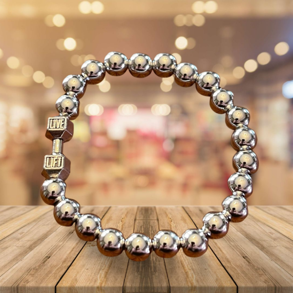 Gold Barbell Bracelet