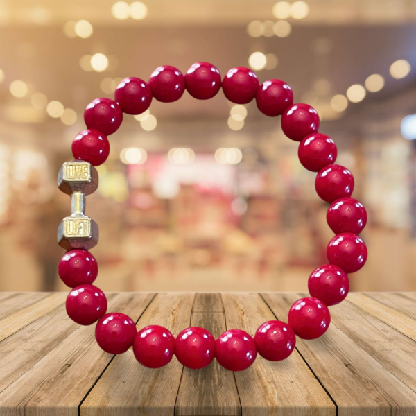 Red Barbell Bracelet